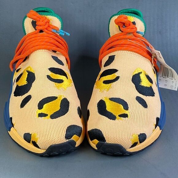 adidas Pharrell x NMD Human Race 'Animal Print - Pulse Amber' sneaker mens 10 - Picture 3 of 10